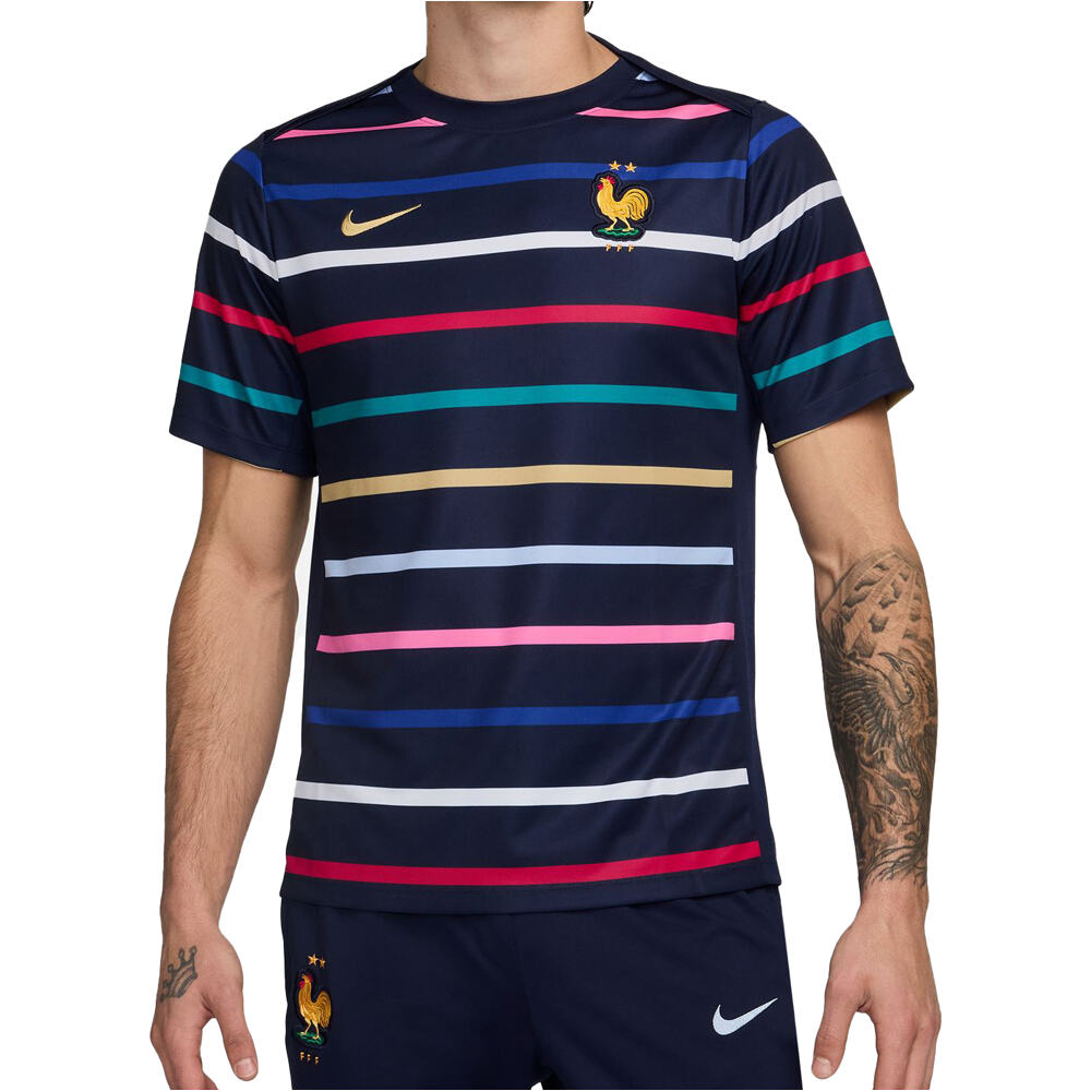 Nike camiseta de fútbol oficiales FRANCIA 24 M NK DF ACDPR SS TOP PM HM vista frontal