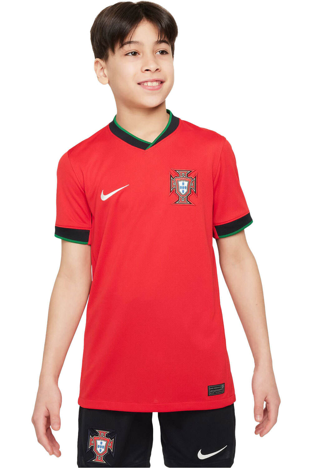Nike camiseta de fútbol oficiales niño PORTUGAL 24 Y NK DF STAD JSY SS HM vista frontal