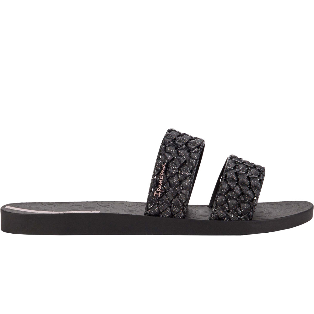 Renda ii chanclas mujer Negro (37)