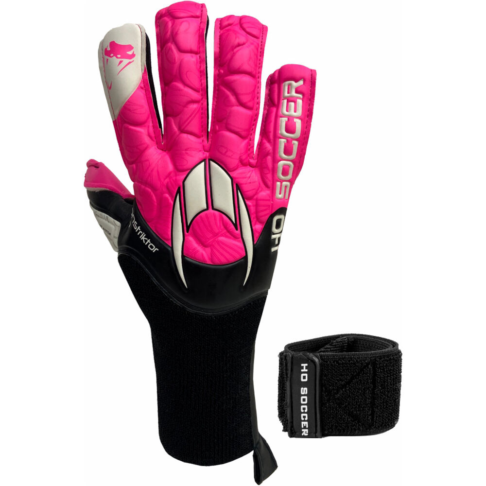 Ho Soccer guantes portero KONSTRIKTOR PRO NEGATIVE HAZARD RS vista frontal