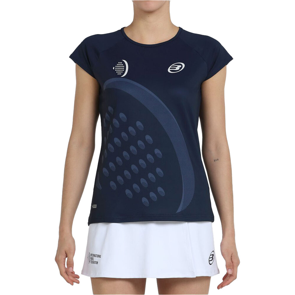 Bullpadel camiseta tenis manga corta mujer ERRAN vista frontal