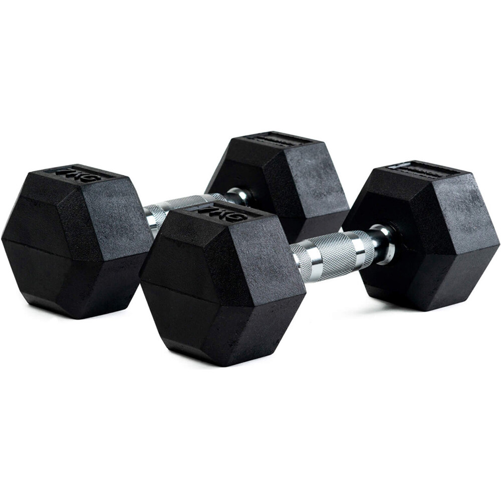 Bodytone mancuernas de goma hexagonales 7 kg mancuernas