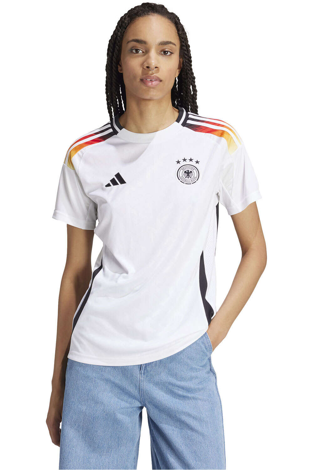 adidas camiseta de fútbol oficiales ALEMANIA 24 H JSY W vista frontal