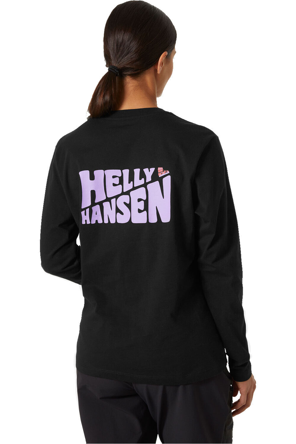 Helly Hansen camiseta montaña manga larga hombre F2F W ORGANIC COTTON LS TEE vista trasera
