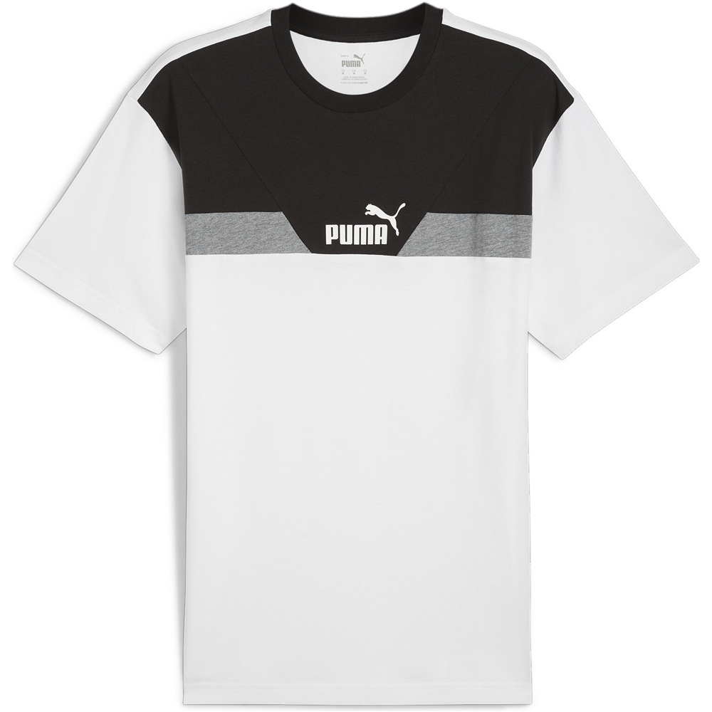 Power colorbloc camiseta manga corta hombre Negro (XL)