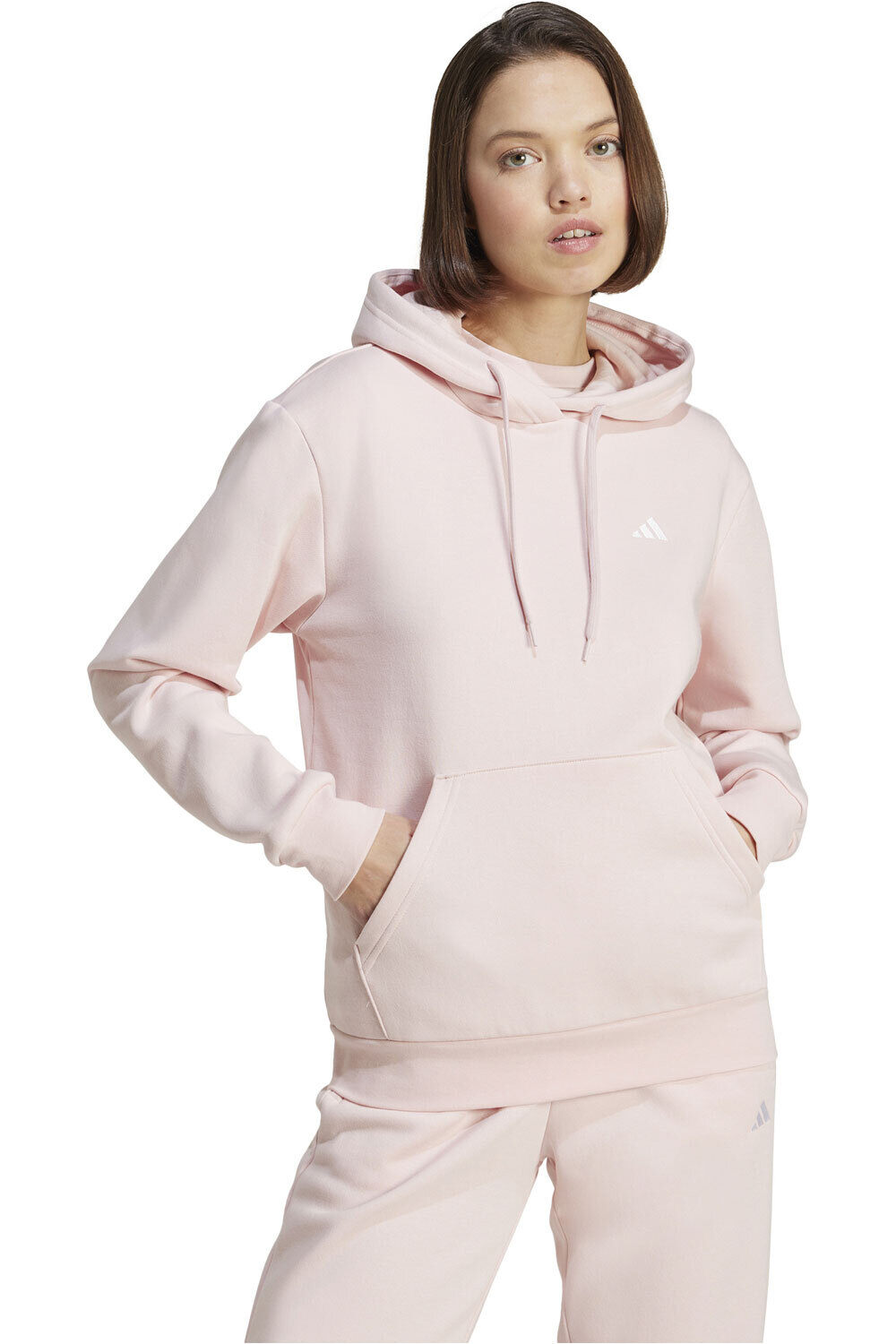 Essentials small logo sudadera mujer Rosa (XS)
