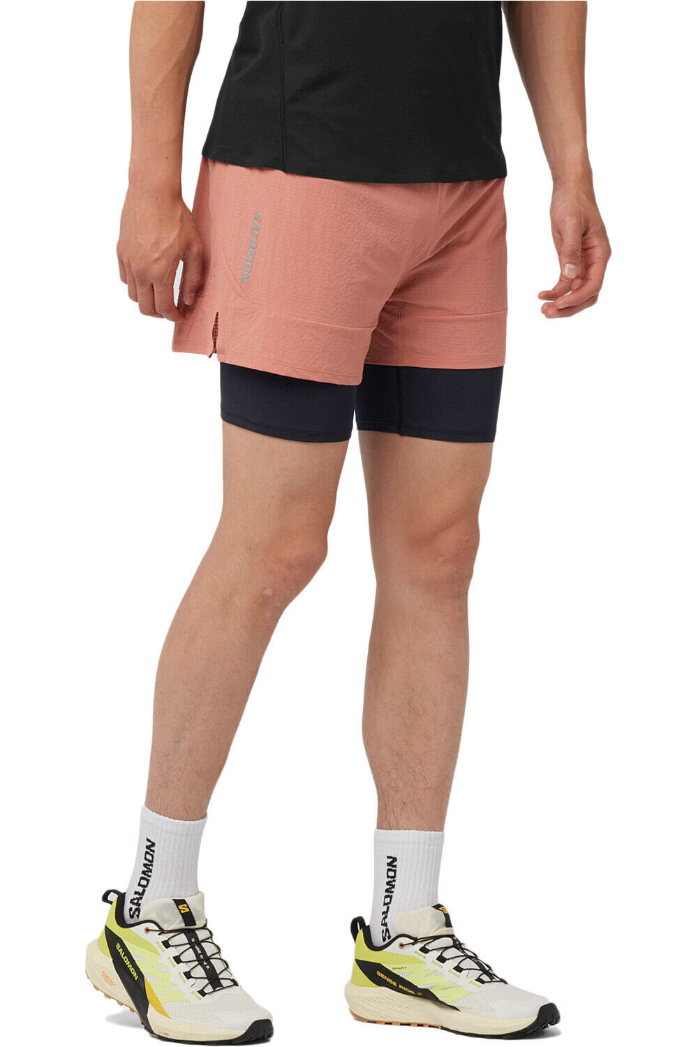 Salomon pantalón running hombre SENSE 2IN1 SHORTS M vista frontal