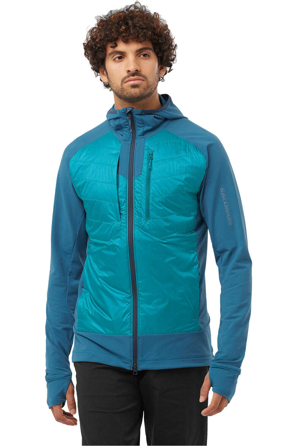 Salomon chaqueta outdoor hombre ELIXIR HYBRID HD INSUL M vista frontal