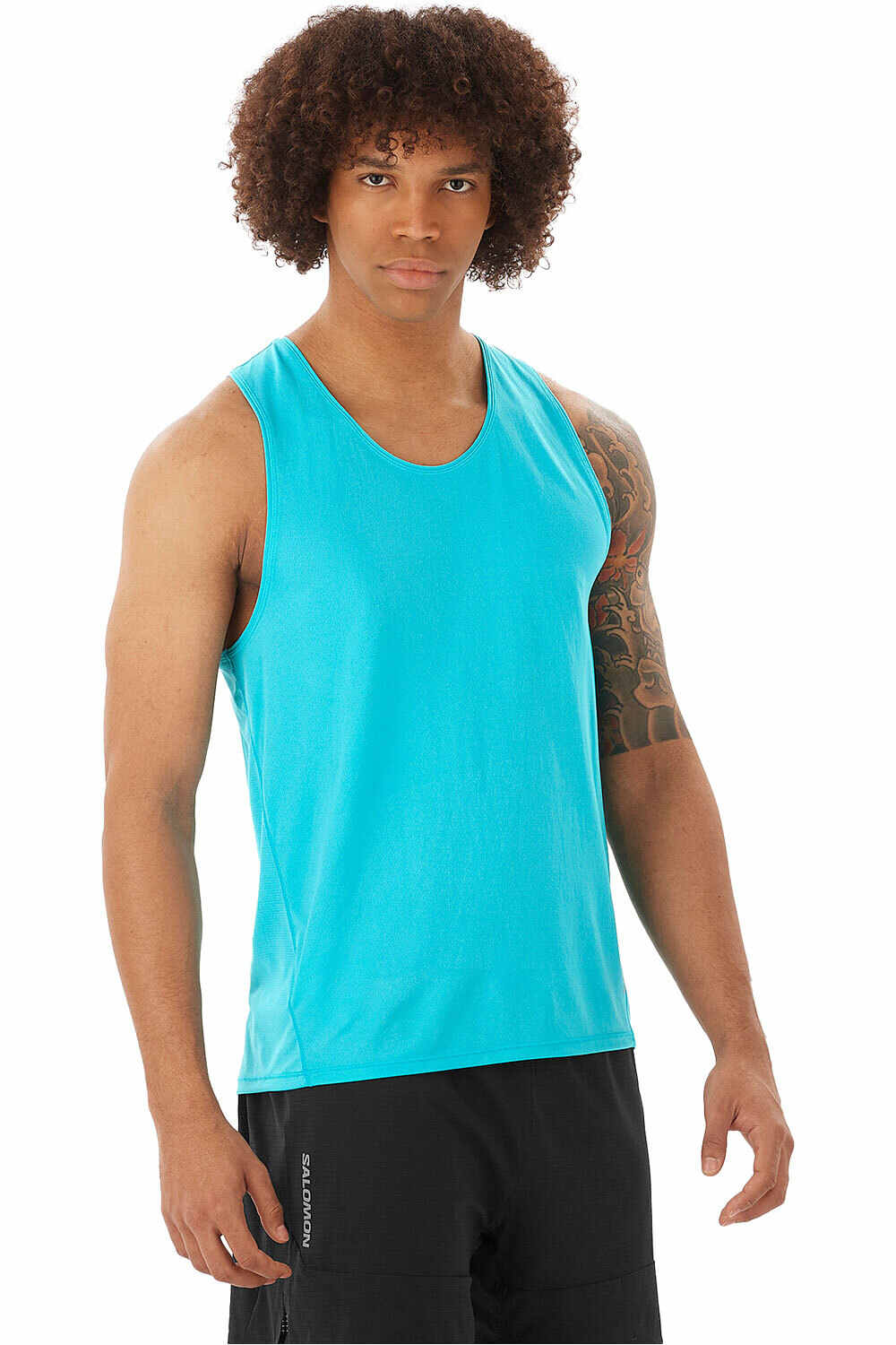 Salomon camisetas trail running tirantes hombre SENSE AERO SINGLET M vista frontal