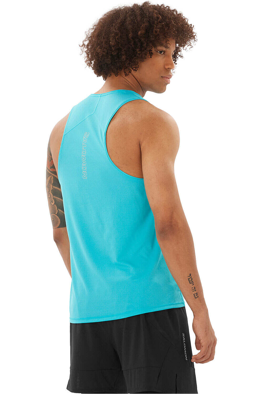 Salomon camisetas trail running tirantes hombre SENSE AERO SINGLET M vista trasera