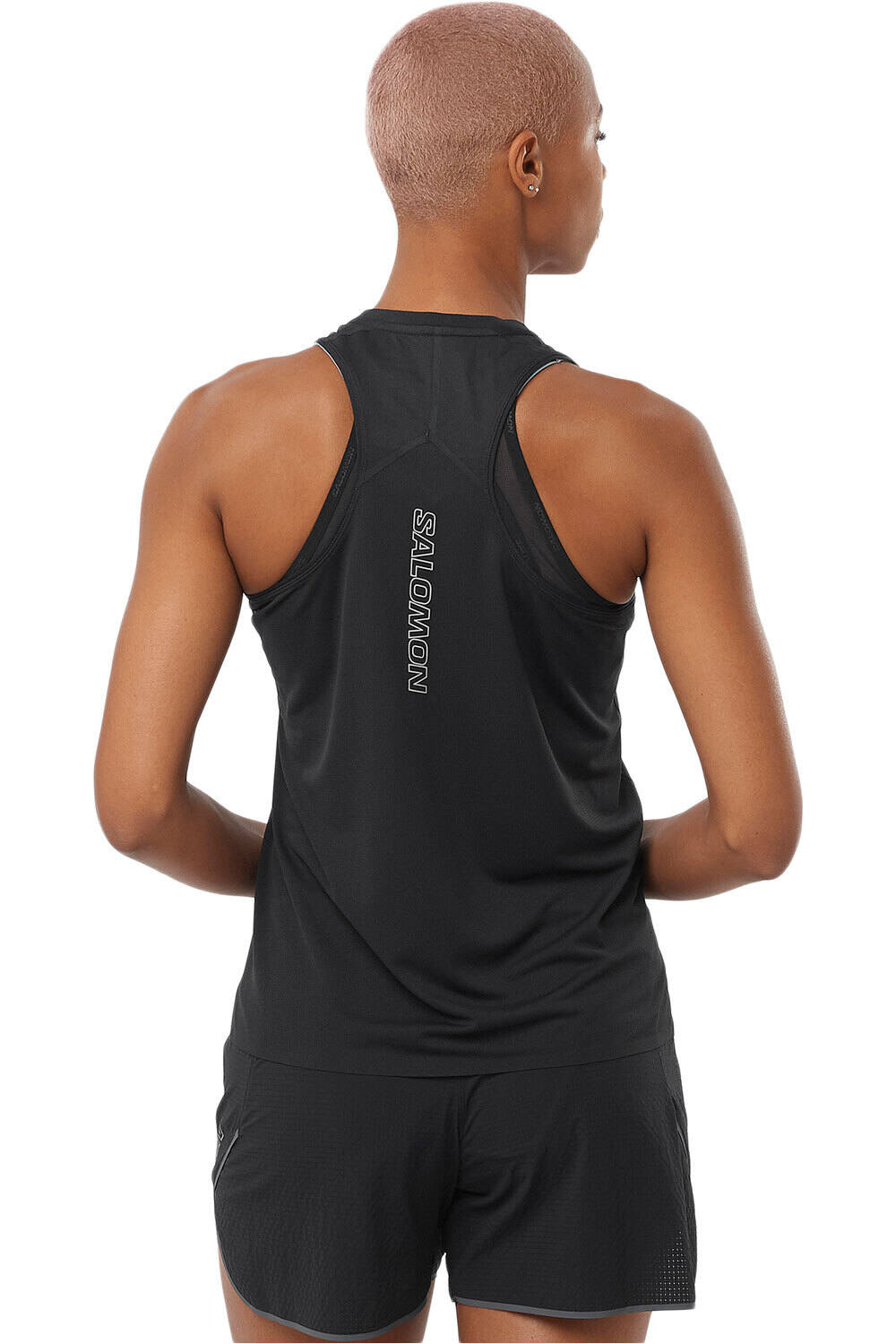 Salomon camiseta tirantes running SENSE AERO SINGLET W vista trasera