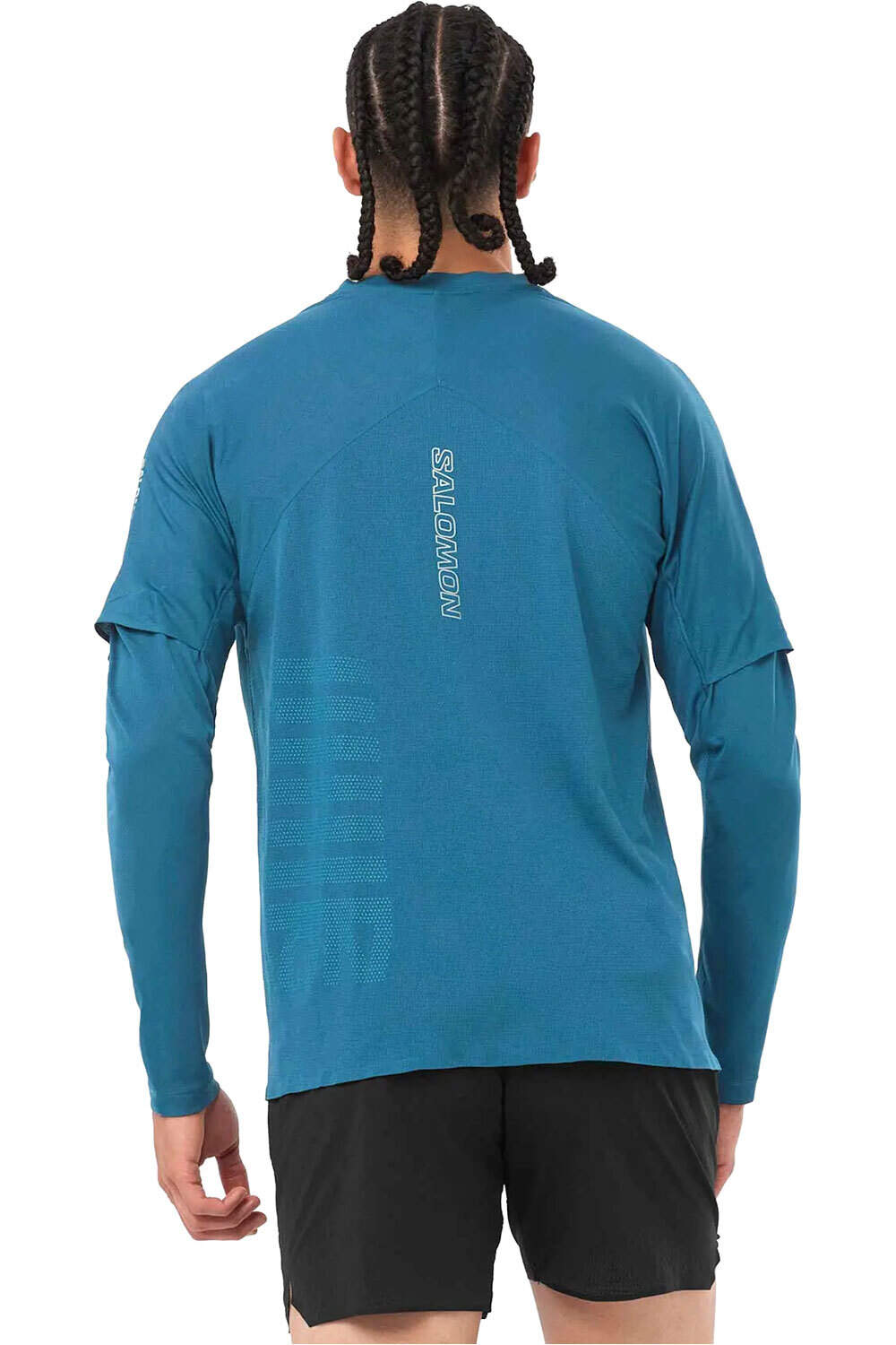 Salomon camisetas trail running manga larga hombre SENSE AERO LS TE GFX M vista trasera