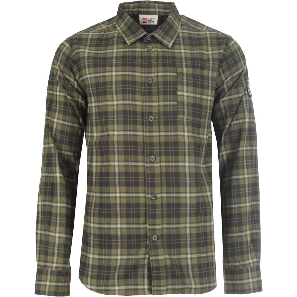 Grole camisa montaña manga larga hombre Verde (M)