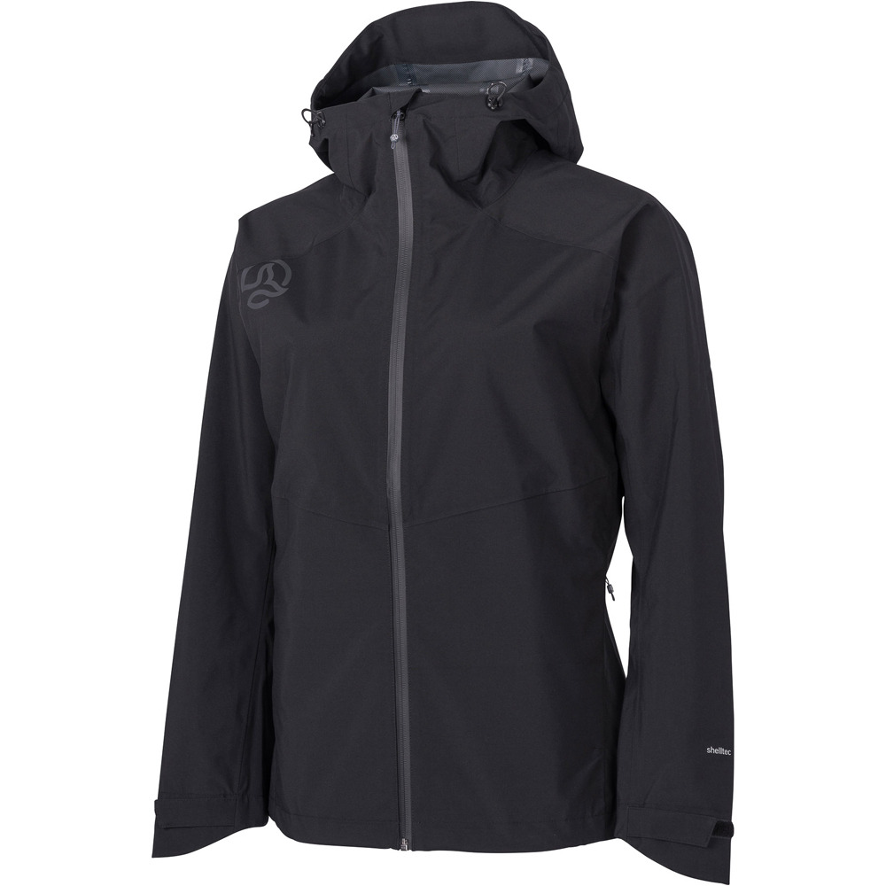 Valdur chaqueta impermeable mujer Negro (XS)