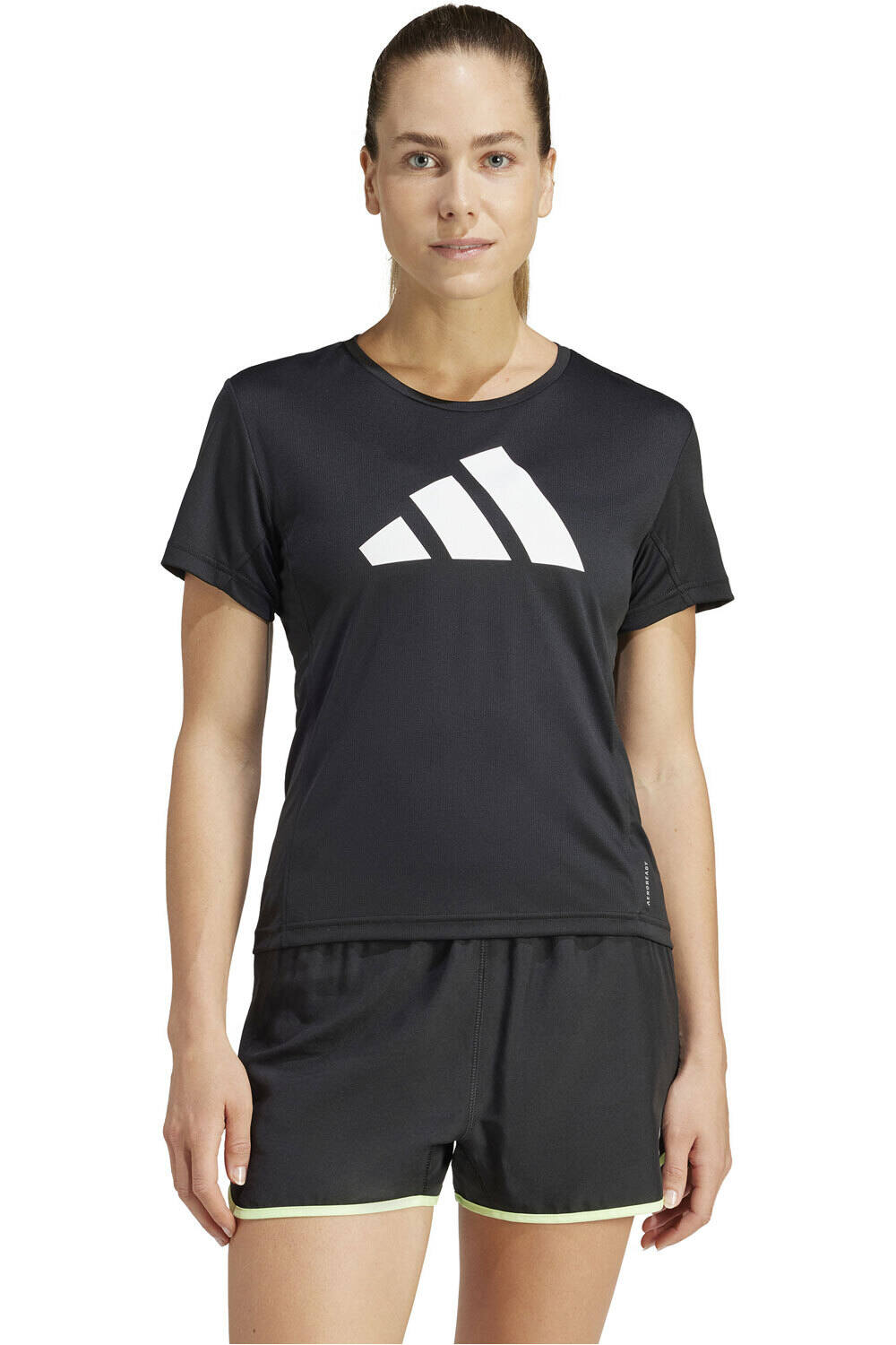 Run it camiseta entrenamiento manga corta mujer Negro (XS)