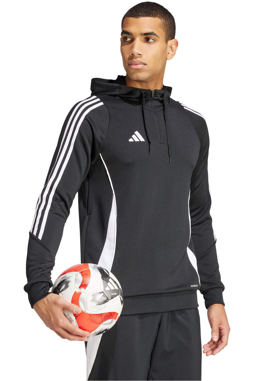 Sudadera con capucha entrenamiento Tiro 24 Black / White Hombre