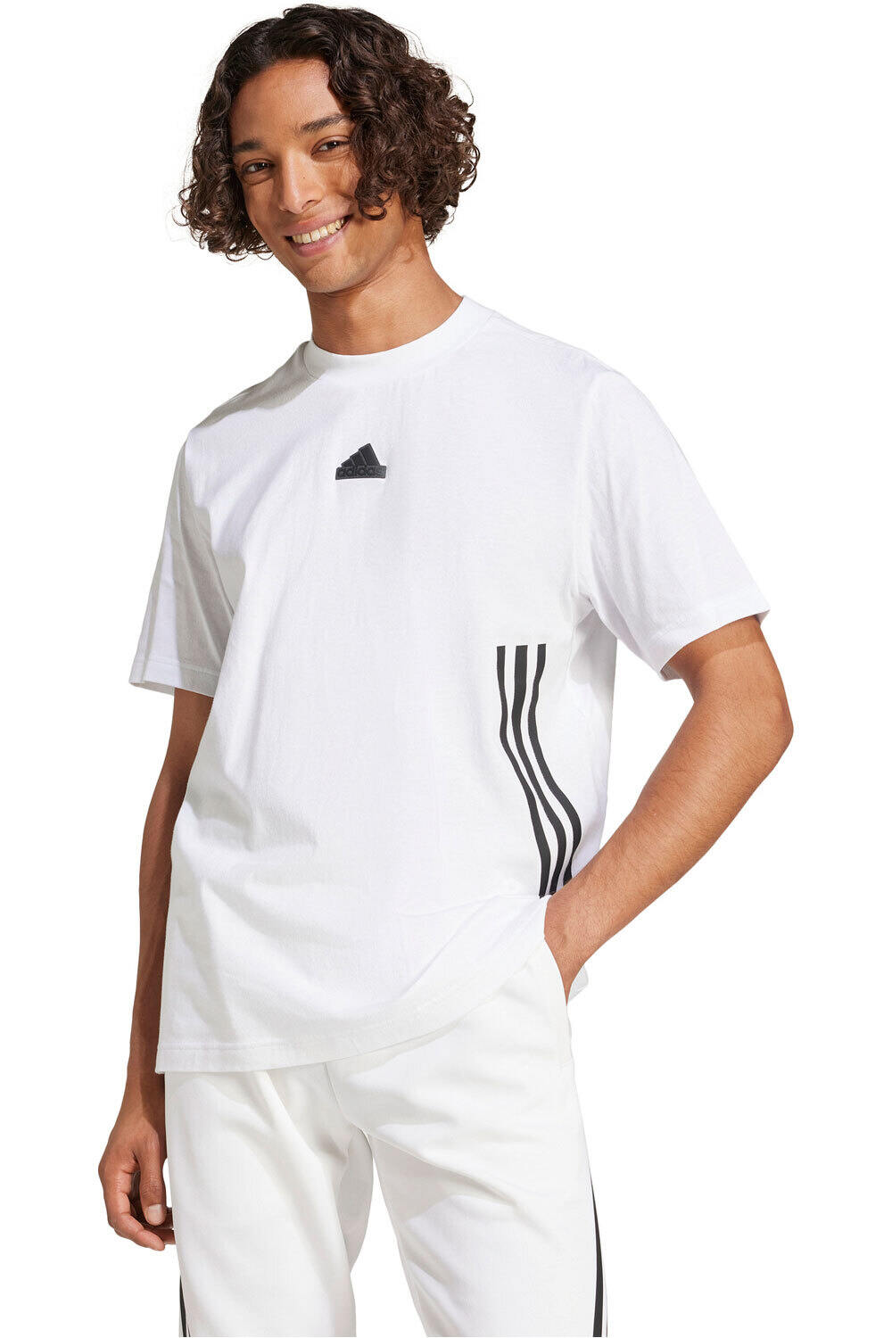 Future icons 3 stripes camiseta manga corta hombre Blanco (L)