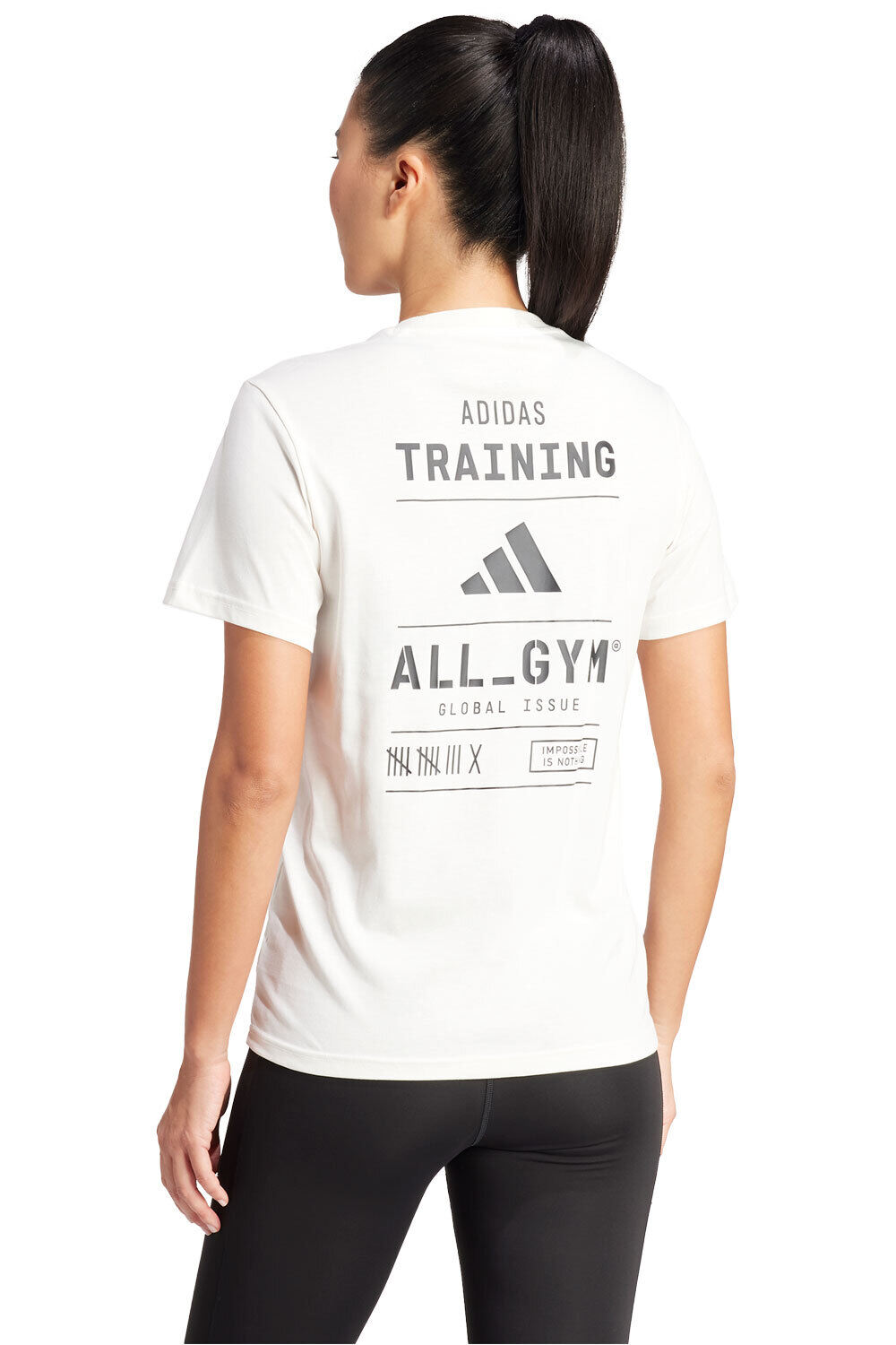 adidas camisetas fitness mujer W TR CAT G T vista trasera