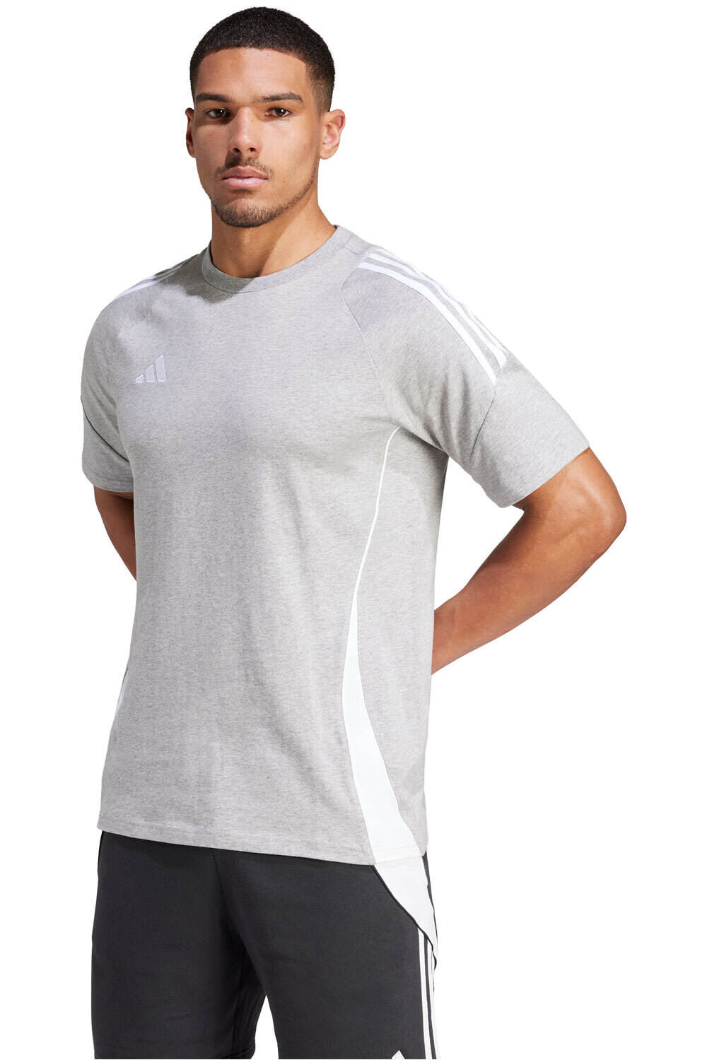 Tiro 24 camisetas fútbol manga corta Gris (L)