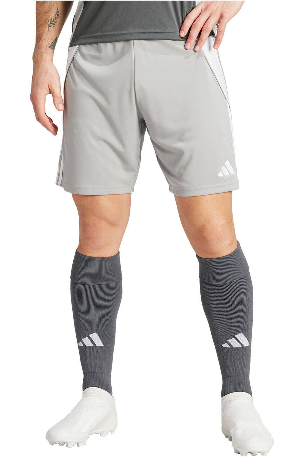Tiro24 pantalones cortos futbol Gris (XXL)