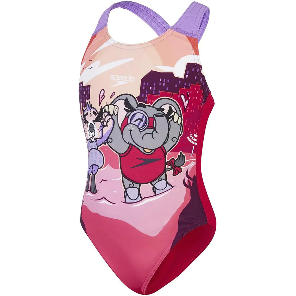 Speedo learn to swim printed bañador bebé niña