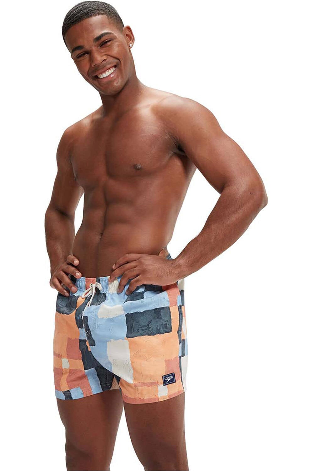 Digital printed leisure 14 bañador playa hombre Naranja