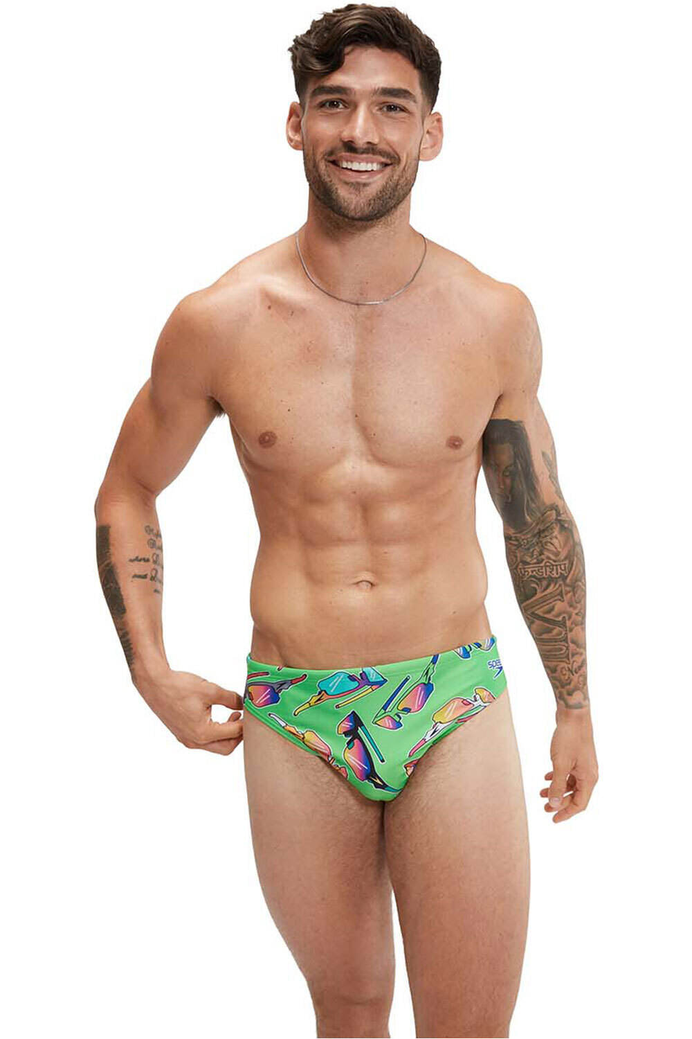 Fundies 5cm bañador natación hombre Verde (36)