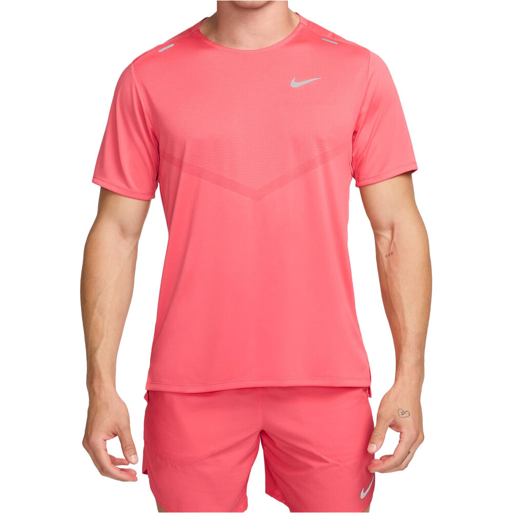 Dri-fit rise 365 camiseta técnica manga corta hombre Rosa (XL)