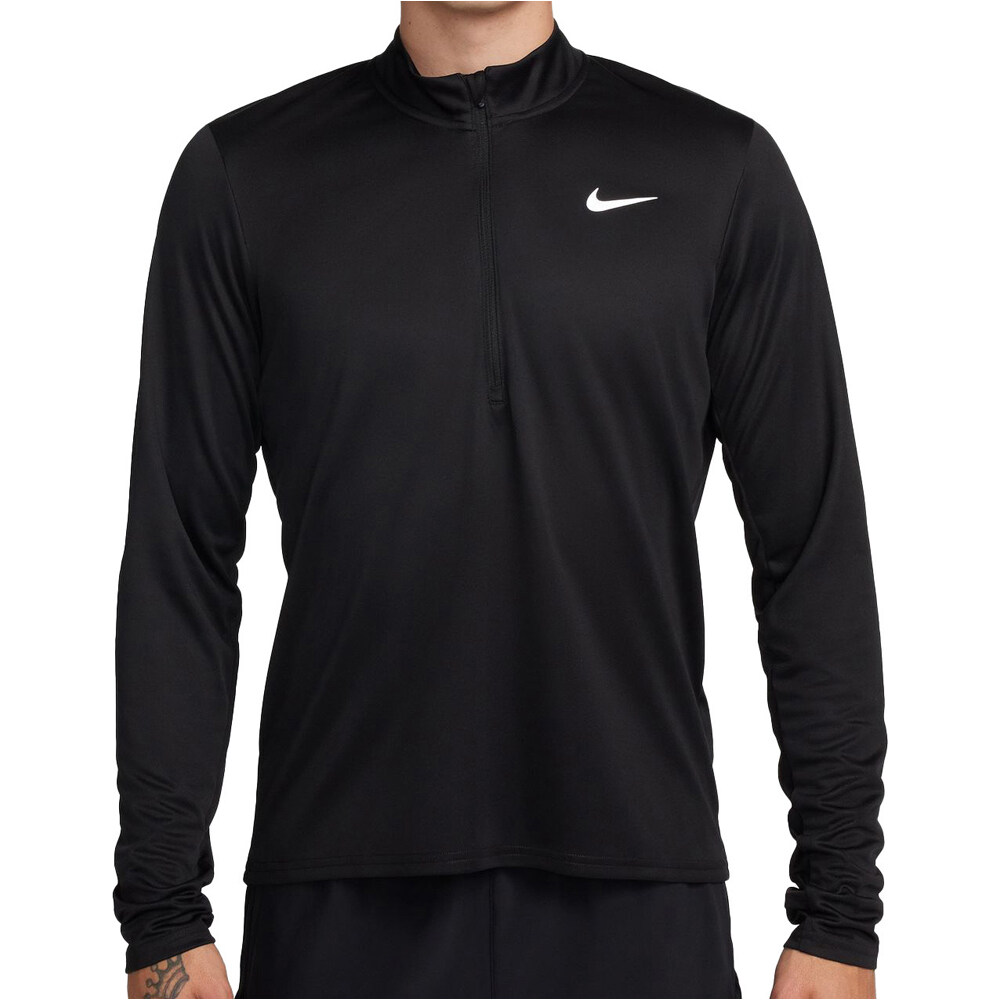 Dri-fit pacer camiseta técnica manga larga hombre Negro (XL)