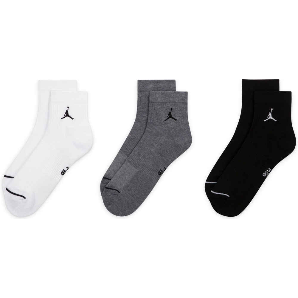 Jordan everyday 3p calcetines deportivos Gris (46-50)