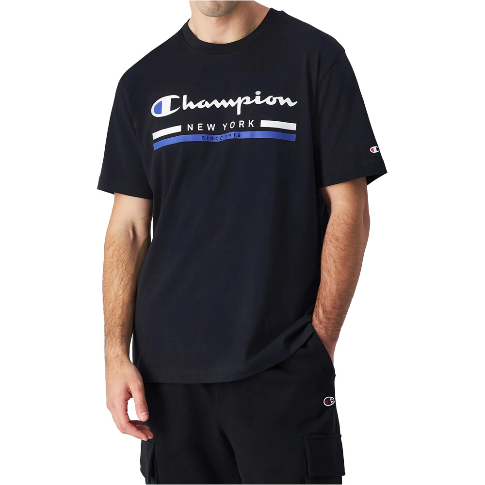 Grafic logo camiseta manga corta hombre Negro (M)