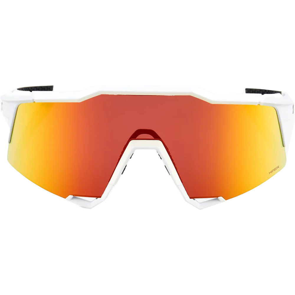 100% gafas ciclismo SPEEDCRAFT - Off White - Red Lens 01