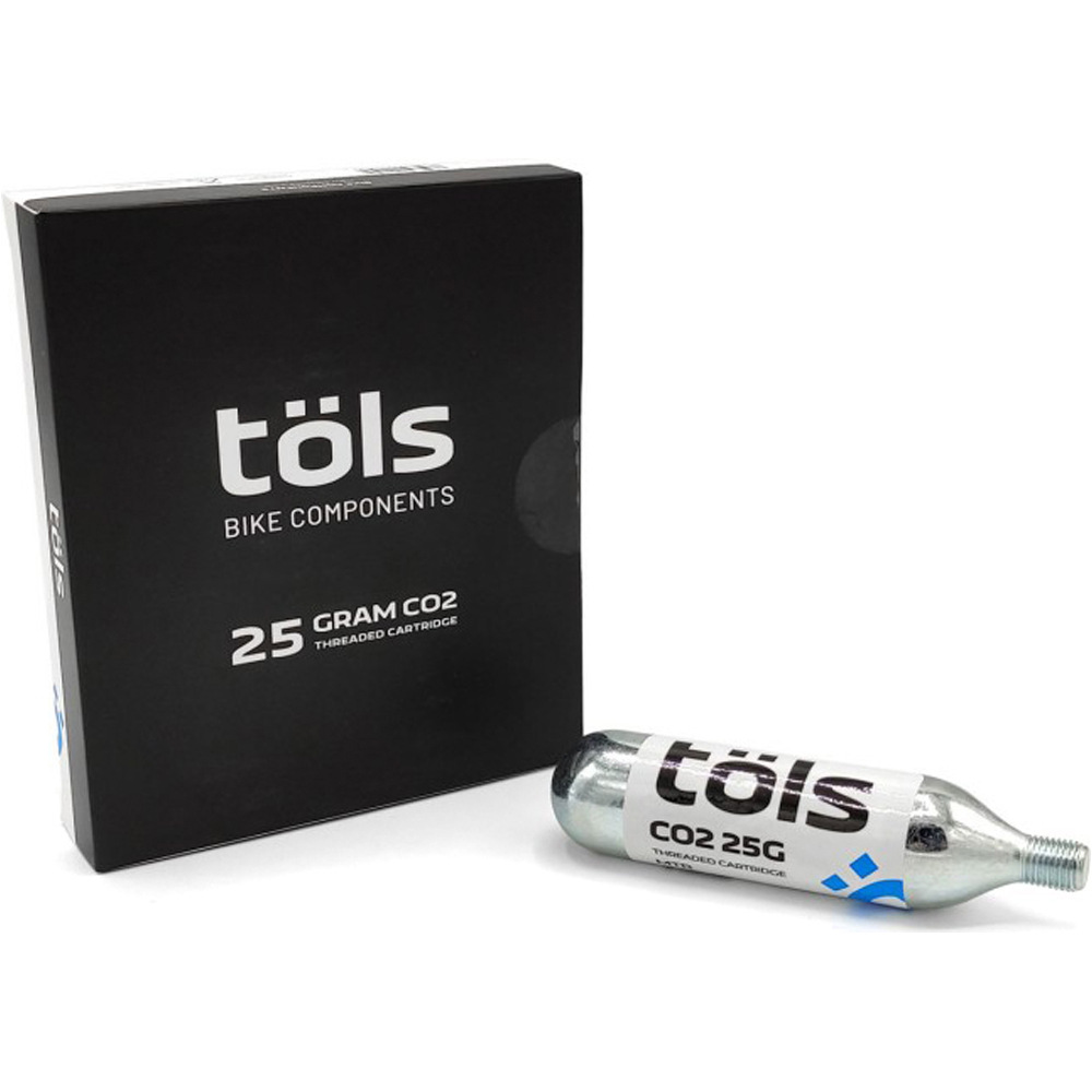 Tols cartuchos y accesorios inflado TLS 25 gr CO2 REFILL BOX 5 U. vista frontal