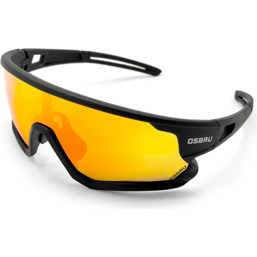 Osbru gafas ciclismo OSBRU GLASSES COMPETITION DOMI BK/GOLD vista frontal