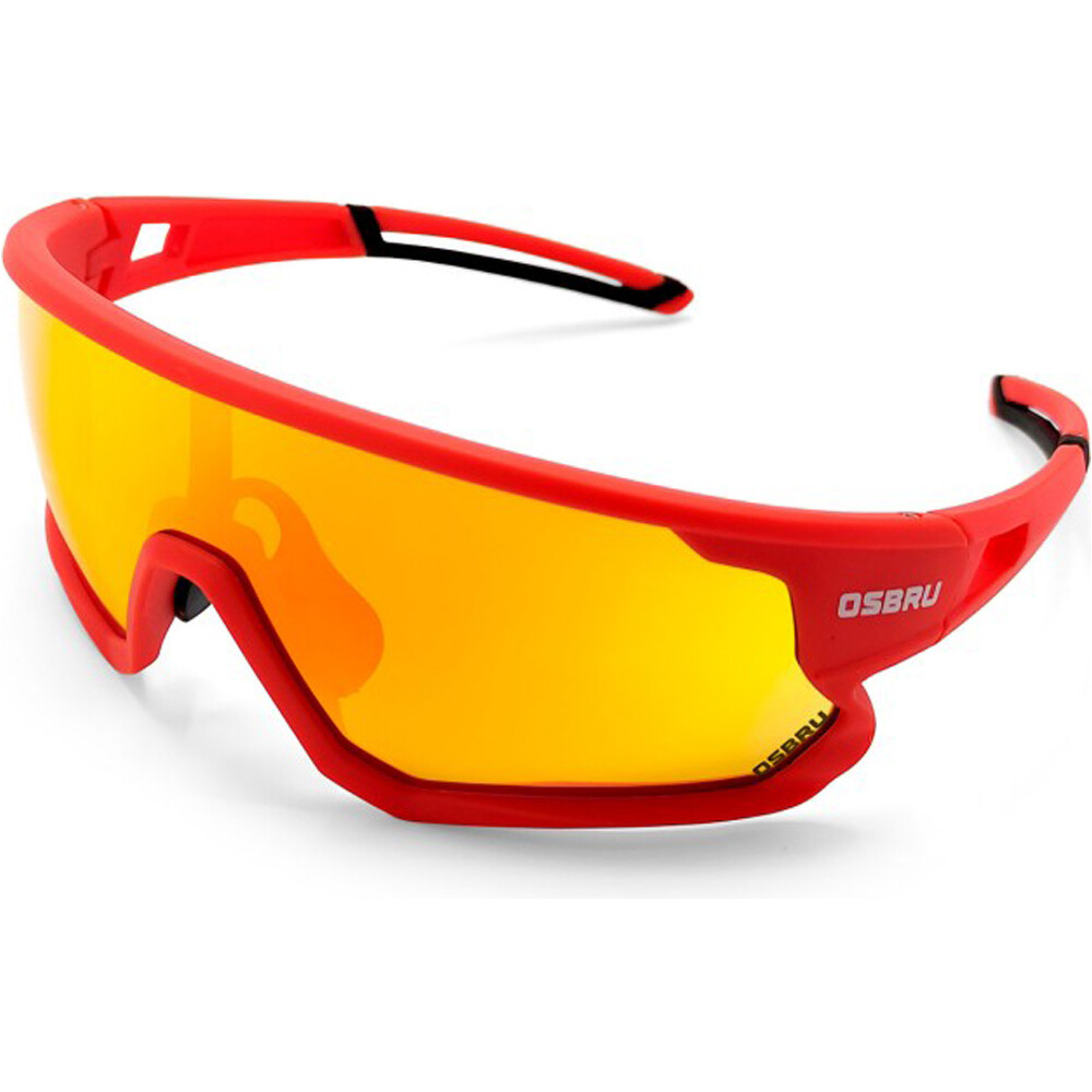 Osbru gafas ciclismo OSBRU GLASSES COMPETITION DOMI RED/GOLD vista frontal