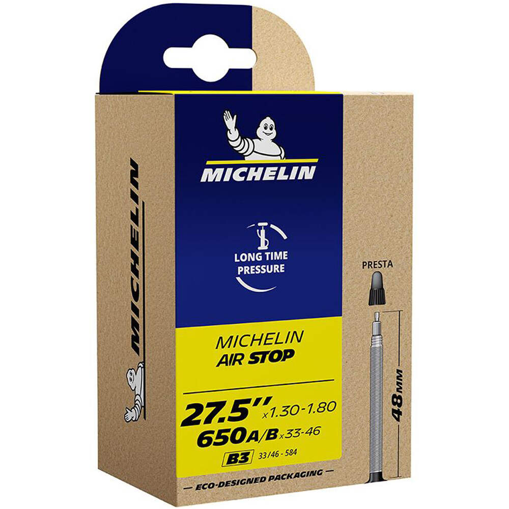 Michelin b3 airstop 275x130-175 fv cámara bicicleta mtb