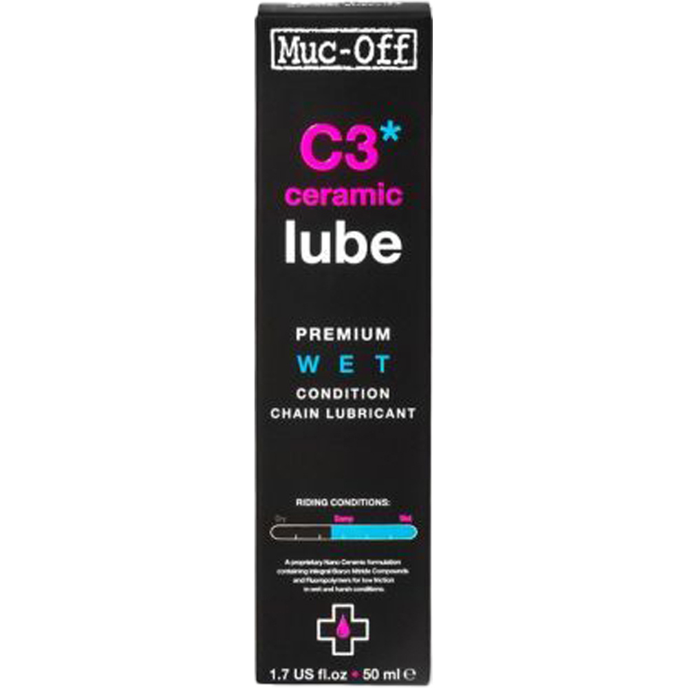 Mucoff aceites y lubricante bicicleta A.LUBRICAN C3 CERAMICO CLIMA HUMEDO 50ml vista frontal