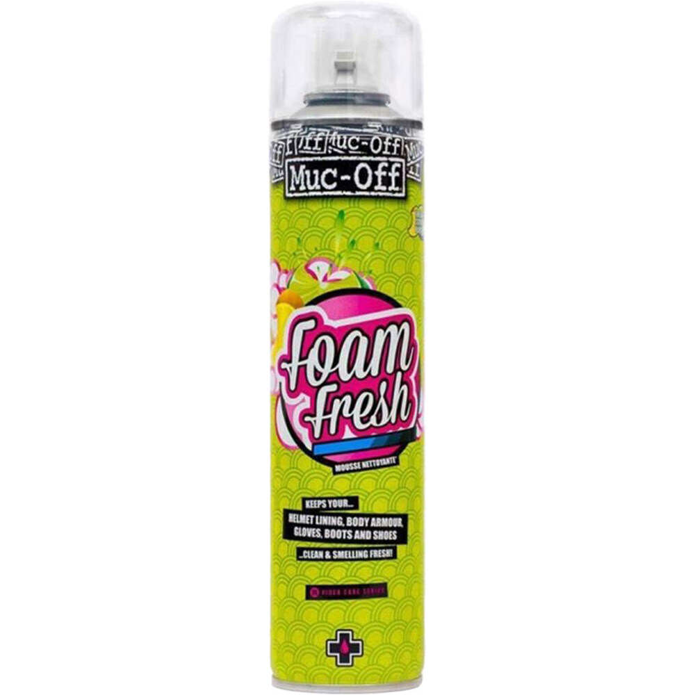 Mucoff abrillantador y desengrasante bicicleta ESPUMA FOAM FRESH L.INTERIOR ROPA 400 ml vista frontal