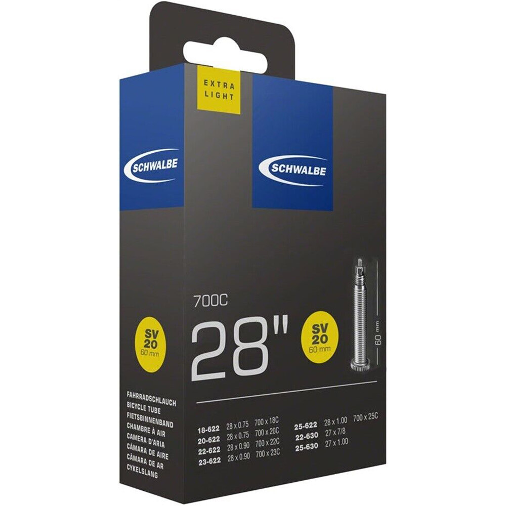 X7/8/28x3/4 extra ligera fv 60 mm cámara bicicleta mtb (UNICA)