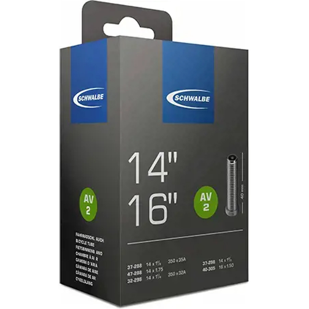 Schwalbe 14x1 3/8 sv 40 mm cámara rueda bicicleta infantil