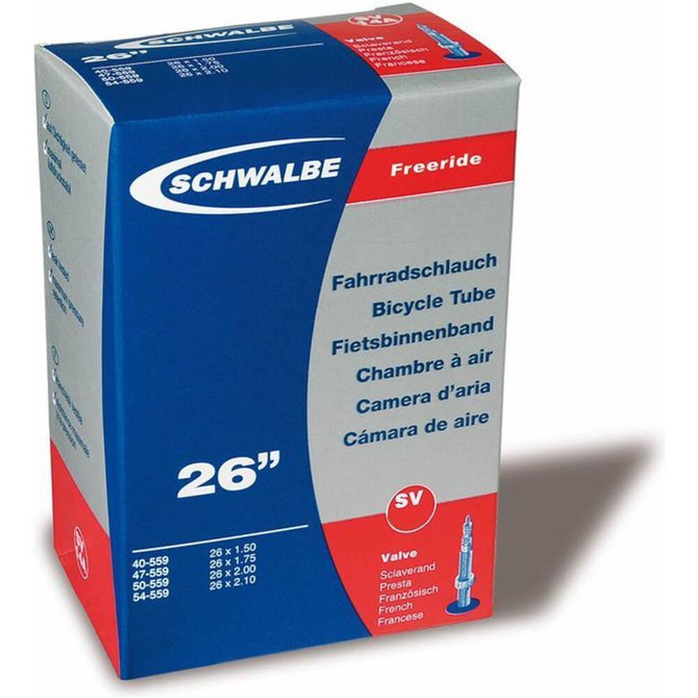 Schwalbe 26x210-230 freeride fv 40 mm cámara bicicleta mtb