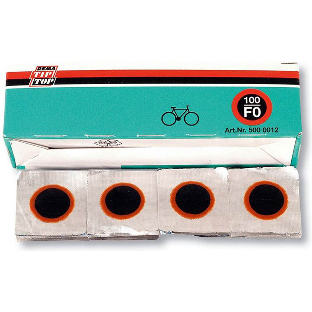 Tip-Top parches bicicleta CAJA PARCHES RED F0 100 UNID vista frontal