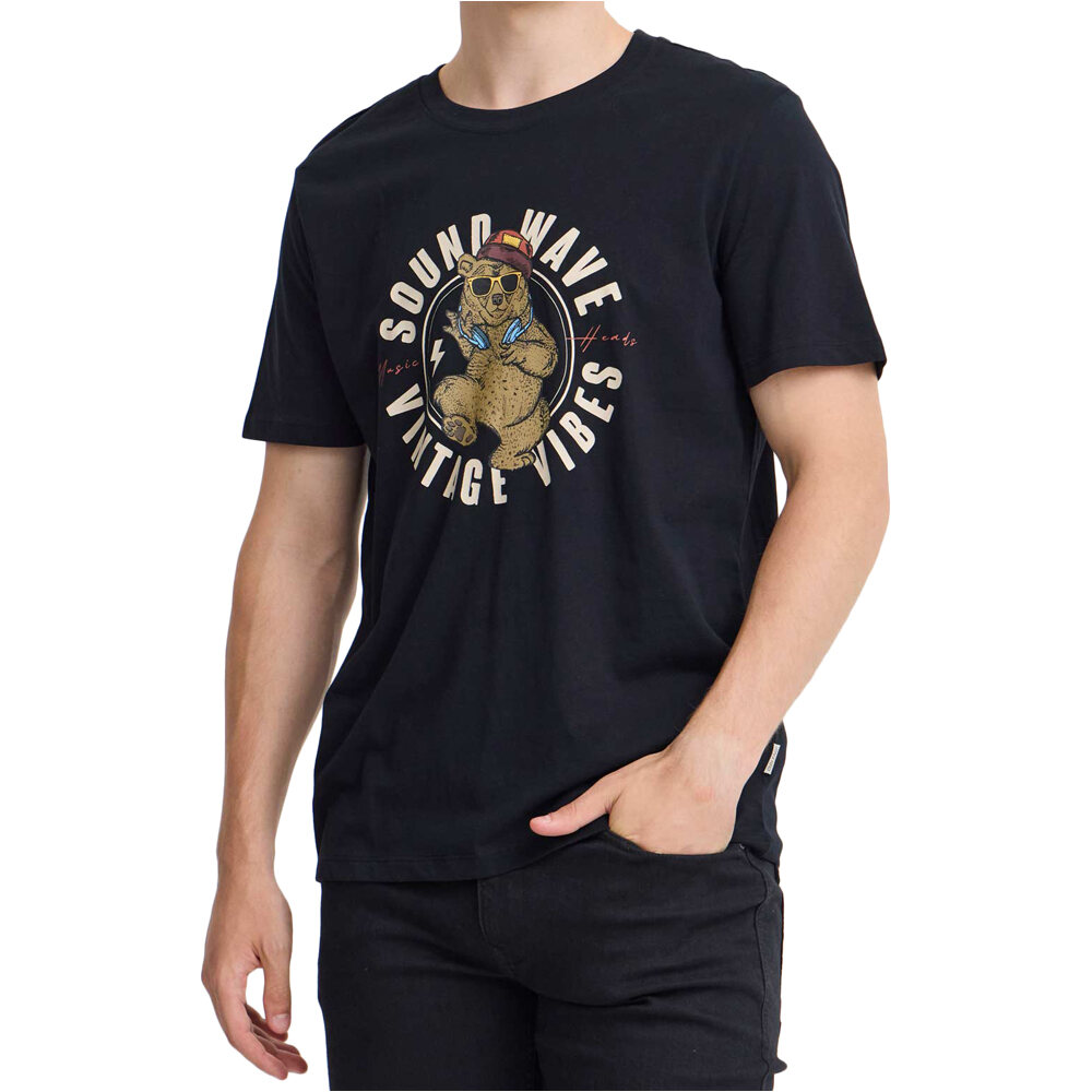 Bear camiseta manga corta hombre Negro (S)