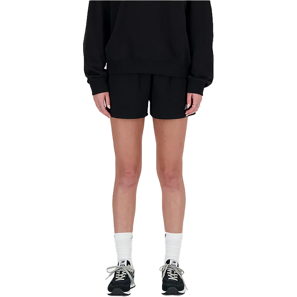 French terry bermuda mujer Negro (M)
