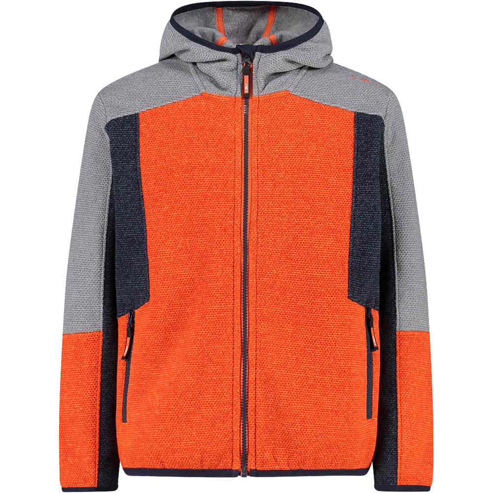 Kid jacket fix hood forro polar niño