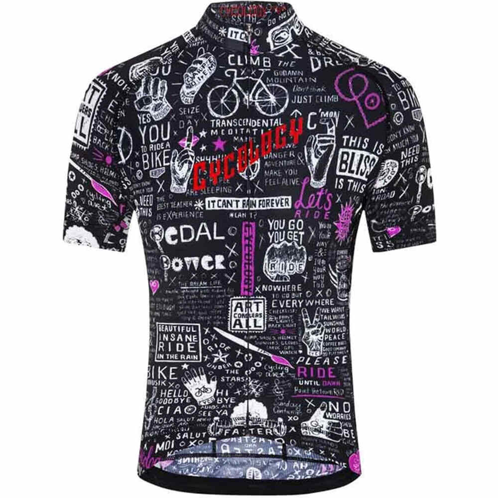 Bike graffiti maillot manga corta hombre Negro (M)