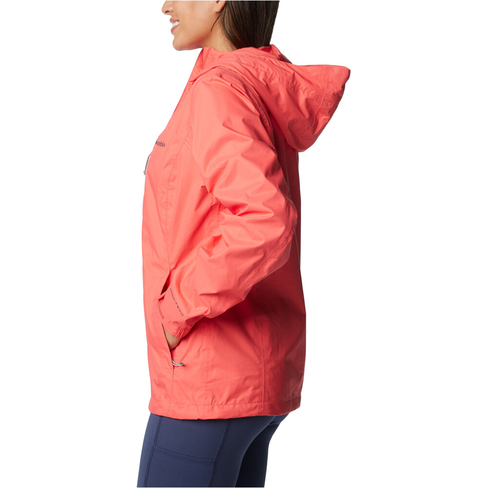 Columbia chaqueta impermeable mujer Pouring Adventure II Jacket vista detalle