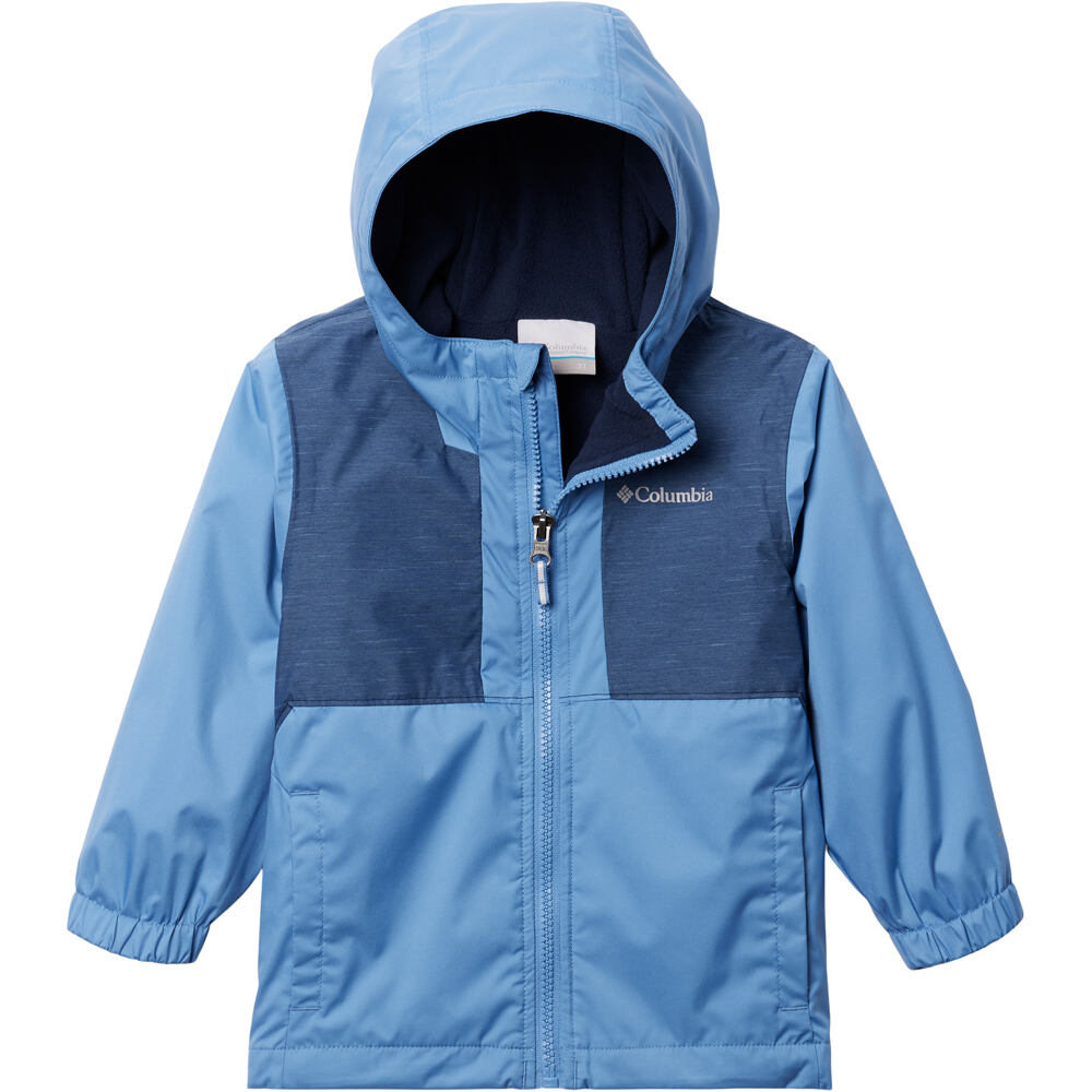 Columbia chubasquero niño Rainy Trails Fleece Lined Jacket vista frontal