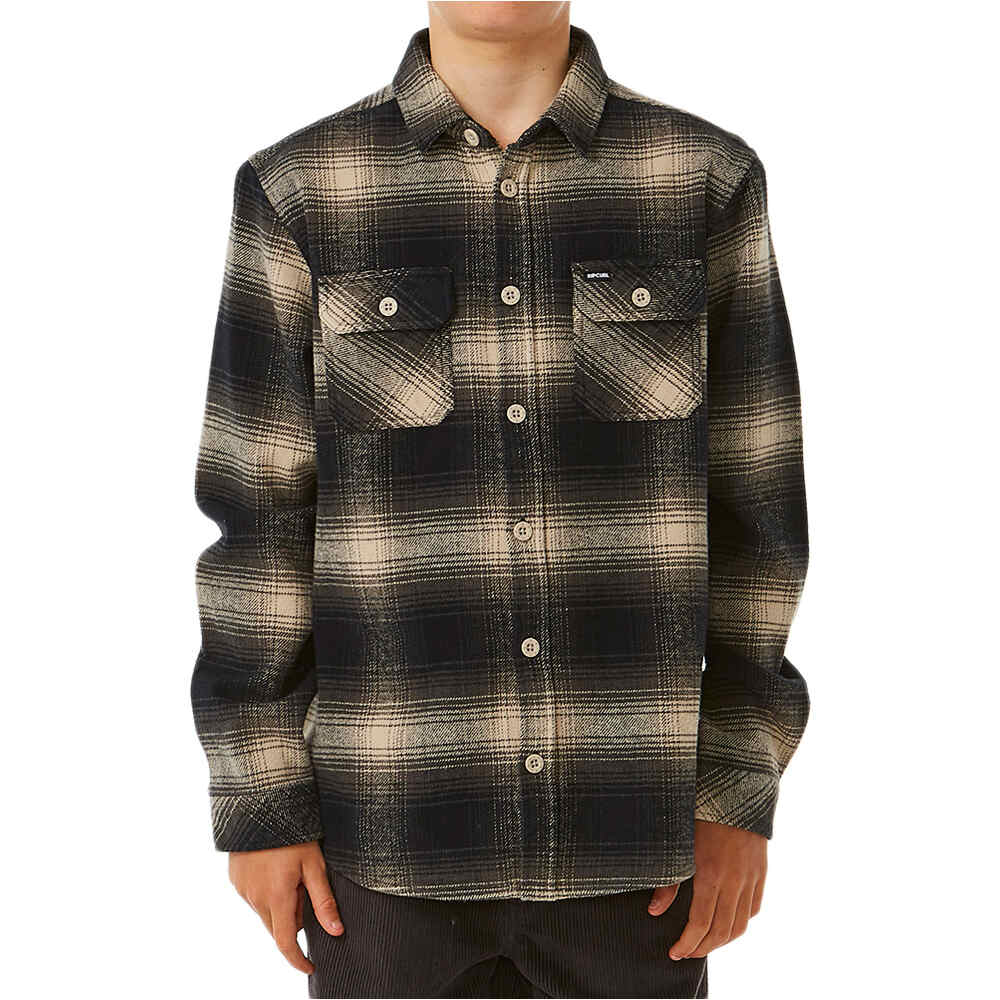 Rip Curl count flannel camiseta manga larga niño