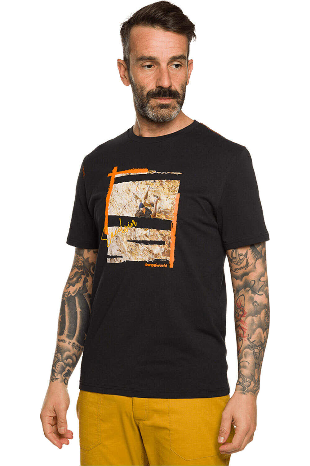 Excelsior camiseta montaña manga corta hombre Negro (S)